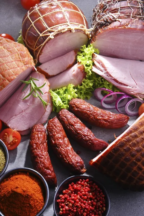 Framed Print : Composition with assorted meat products Print Framed Print : Composition with assorted meat products Print