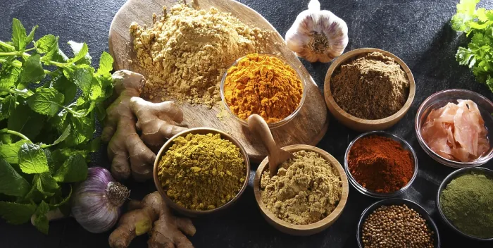 Framed Print : Composition with Assortment of Spices and Herbs Print Framed Print : Composition with Assortment of Spices and Herbs Print