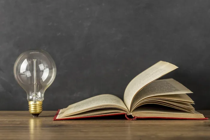Framed Print : Composition with Book Light Bulb Print Framed Print : Composition with Book Light Bulb Print