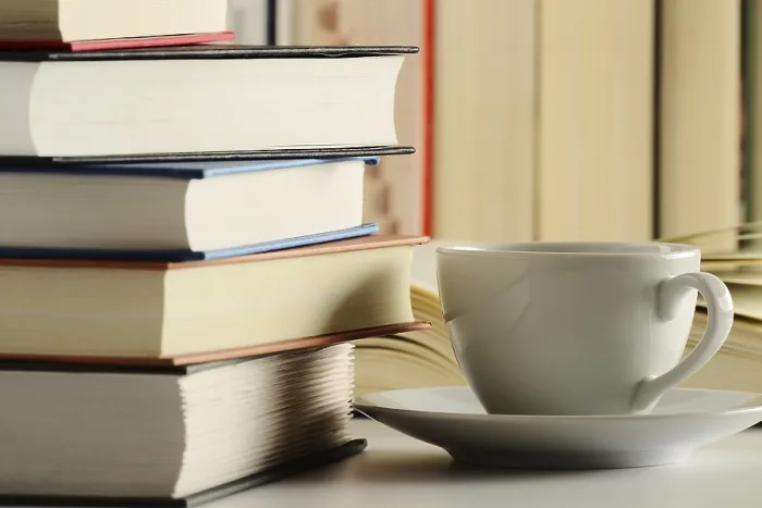 Framed Print : Composition with Cup of Coffee and Books on the Table Print Framed Print : Composition with Cup of Coffee and Books on the Table Print