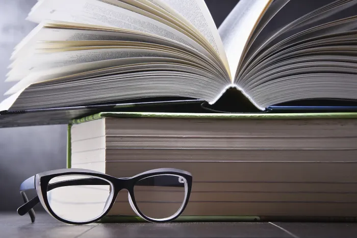 Framed Print : Composition with Open Book on Table Print