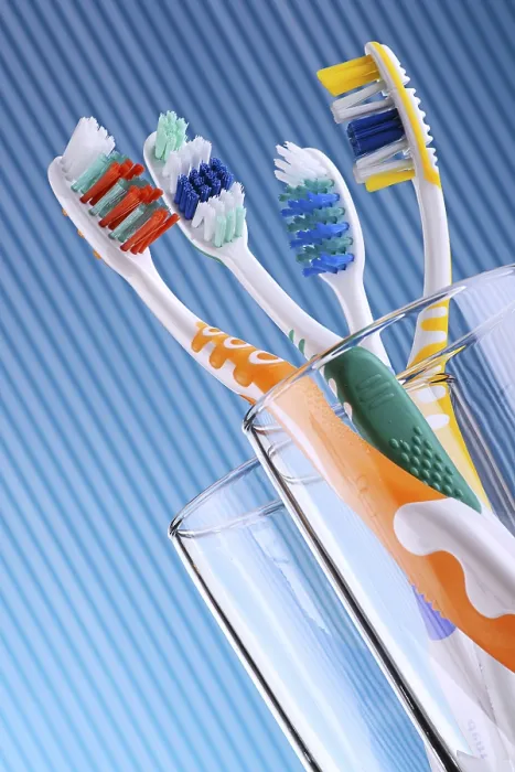 Framed Print : Composition with Four Toothbrushes Print Framed Print : Composition with Four Toothbrushes Print