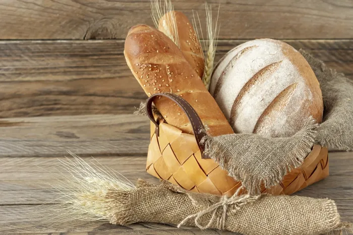 Framed Print : Rustic Basket Print of Baked Goods Framed Print : Rustic Basket Print of Baked Goods
