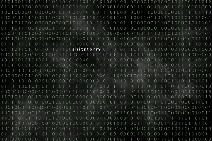 Framed Print : Germany Computer Matrix with Shitstorm Print Framed Print : Germany Computer Matrix with Shitstorm Print