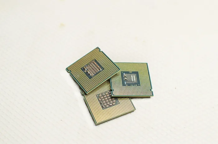 Framed Print : Computer Microprocessors Print - Three Processors Framed Print : Computer Microprocessors Print - Three Processors