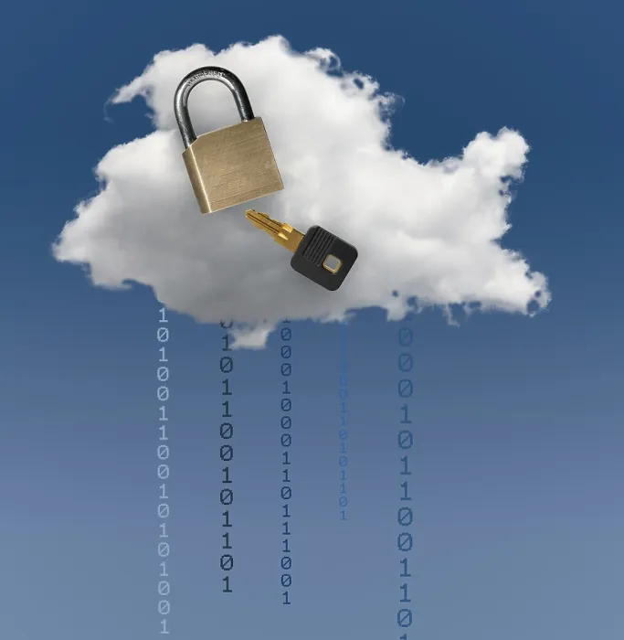 Framed Print : Concept Image: Cloud Computing Security Print Framed Print : Concept Image: Cloud Computing Security Print