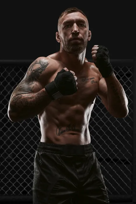 Framed Print : Kickboxer in the Octagon MMA Training Print Framed Print : Kickboxer in the Octagon MMA Training Print