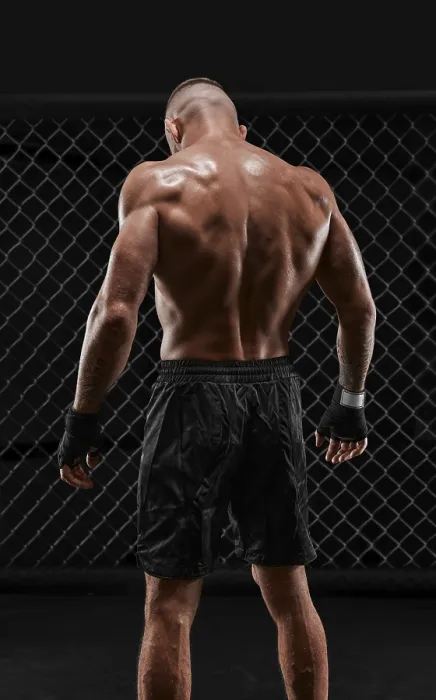 Framed Print : Kickboxer in the Octagon MMA Training Print Framed Print : Kickboxer in the Octagon MMA Training Print