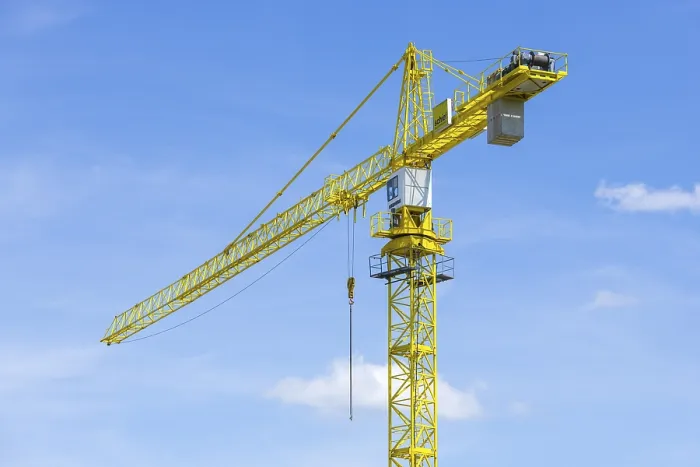 Framed Print : Construction Crane Print: Blue Sky with Clouds Framed Print : Construction Crane Print: Blue Sky with Clouds