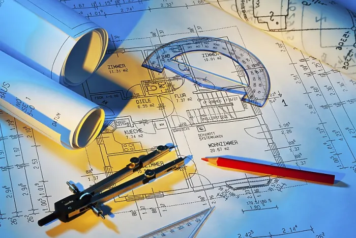 Framed Print : Construction Plan Print for Residential Building in Austria Framed Print : Construction Plan Print for Residential Building in Austria