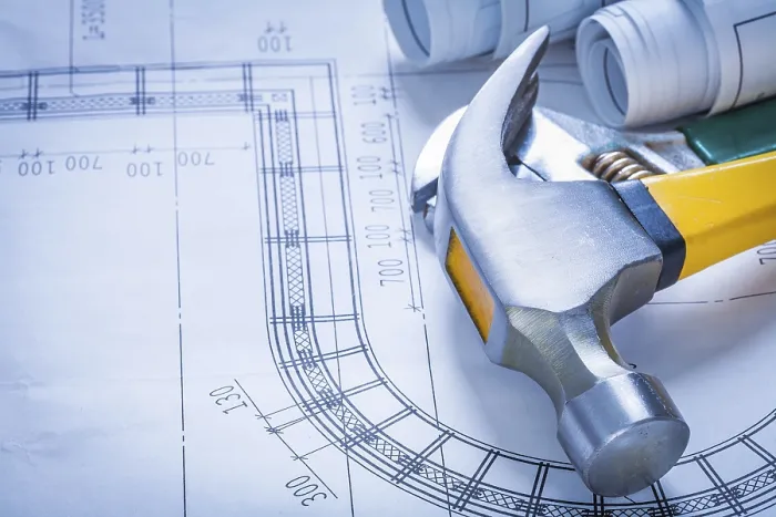 Framed Print : Construction Print Adjustable Spanner and Claw Hammer Building Concept Framed Print : Construction Print Adjustable Spanner and Claw Hammer Building Concept