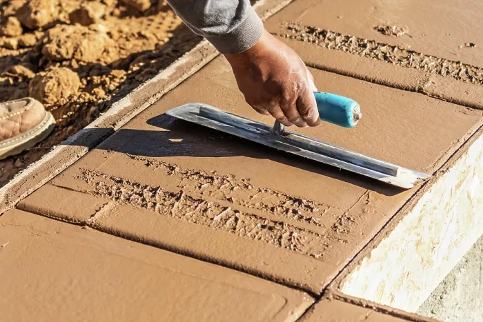 Framed Print : Construction Worker Using Trowel On Wet Cement Print Framed Print : Construction Worker Using Trowel On Wet Cement Print