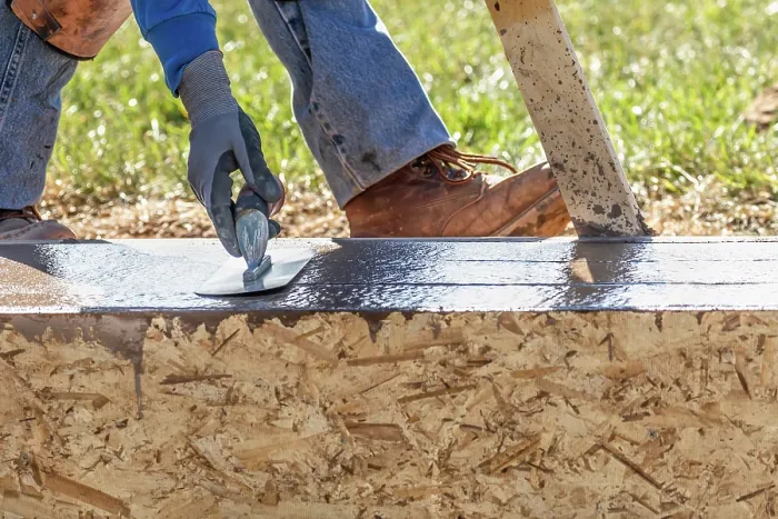 Framed Print : Construction Worker Using Trowel On Wet Cement Print Framed Print : Construction Worker Using Trowel On Wet Cement Print