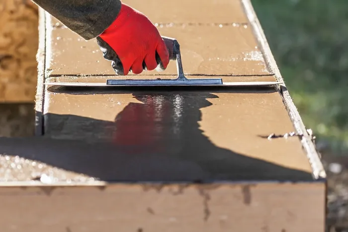 Framed Print : Construction Worker Using Trowel On Wet Cement Print Framed Print : Construction Worker Using Trowel On Wet Cement Print