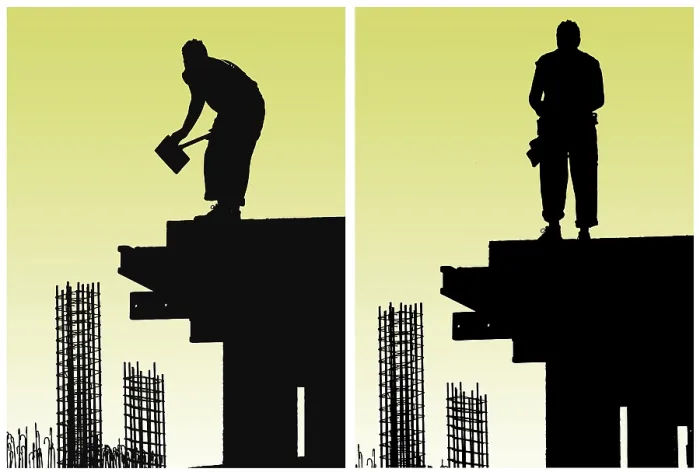 Framed Print : Construction Workers Putting Formwork and Armature Print Framed Print : Construction Workers Putting Formwork and Armature Print