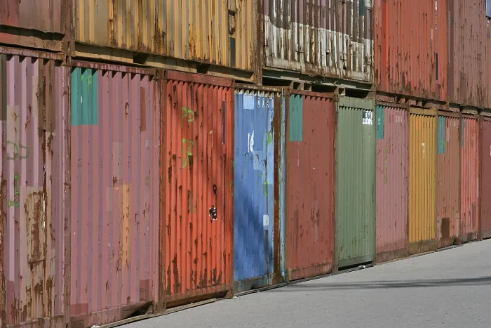 Framed Print : Containers Print by imageBROKER Framed Print : Containers Print by imageBROKER