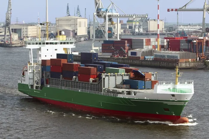 Framed Print : Containership Print: Harbour Dockside Scene Framed Print : Containership Print: Harbour Dockside Scene