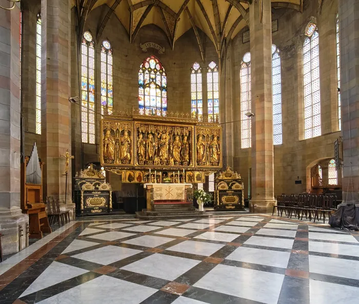 Framed Print : Late Gothic Hall Church Interior Print, Zwickau, Germany Framed Print : Late Gothic Hall Church Interior Print, Zwickau, Germany