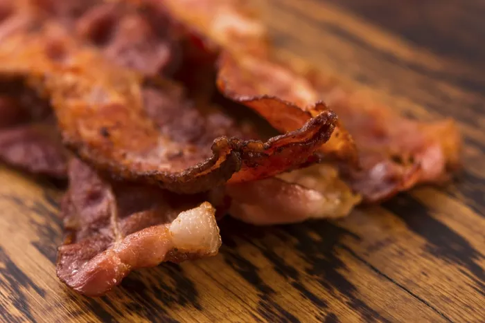 Framed Print : Print of Cooked Bacon Strips Framed Print : Print of Cooked Bacon Strips