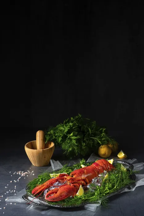 Framed Print : Cooked Lobster Print on Ice Framed Print : Cooked Lobster Print on Ice