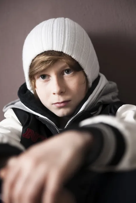 Framed Print : Cool Boy Wearing a Cap Print Framed Print : Cool Boy Wearing a Cap Print