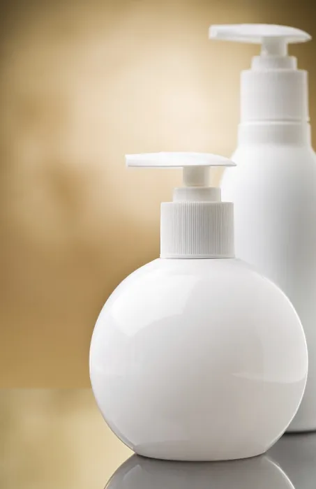 Framed Print : Copyspace View of Two White Round Bottles Print Framed Print : Copyspace View of Two White Round Bottles Print