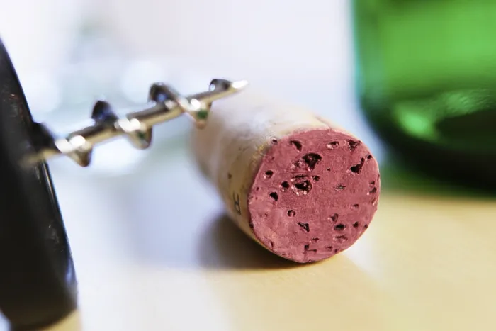 Framed Print : Corkscrew, Cork and Wine Bottle Print