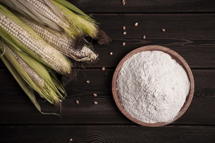 Framed Print : Rustic Corn Flour Print - Close-Up View Framed Print : Rustic Corn Flour Print - Close-Up View