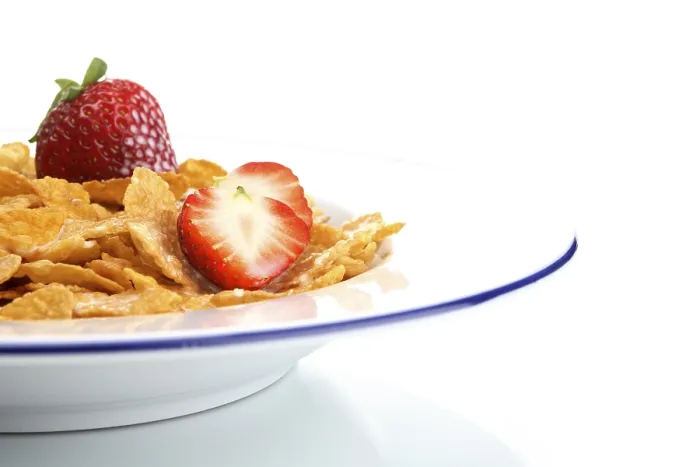 Framed Print : Cornflakes with strawberries Print Framed Print : Cornflakes with strawberries Print