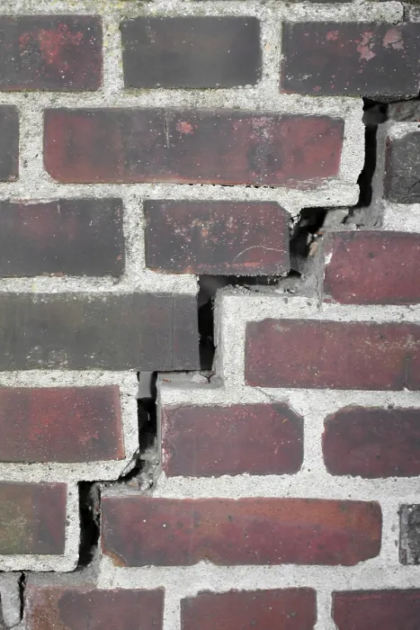 Framed Print : Crack in a Brick Wall Print Framed Print : Crack in a Brick Wall Print