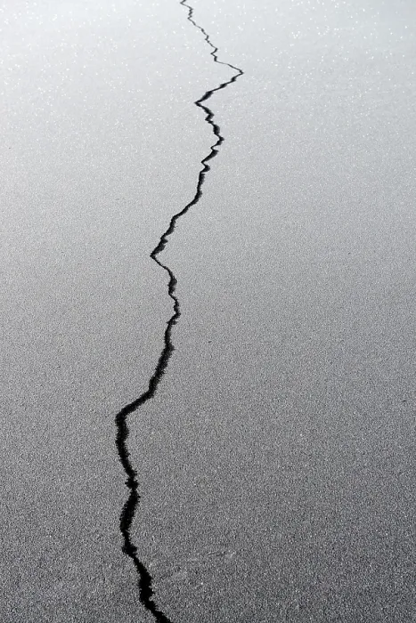 Framed Print : Crack in sheet of ice, Eizenberger Weiher Print Framed Print : Crack in sheet of ice, Eizenberger Weiher Print