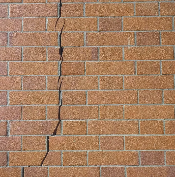 Framed Print : Cracked Brick Wall Print Framed Print : Cracked Brick Wall Print