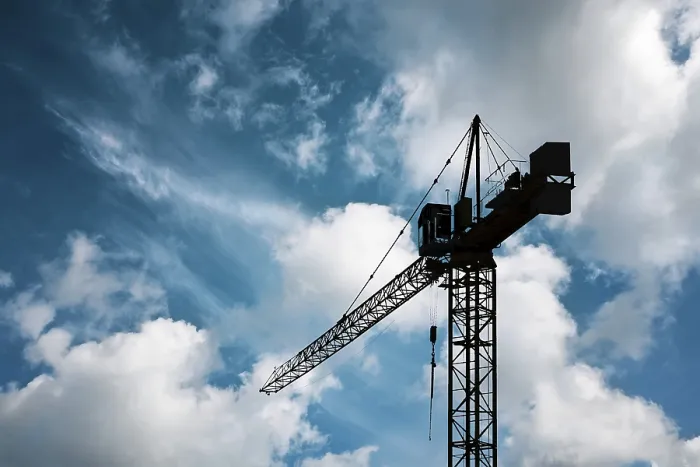 Framed Print : Crane on Blue Sky Print Framed Print : Crane on Blue Sky Print