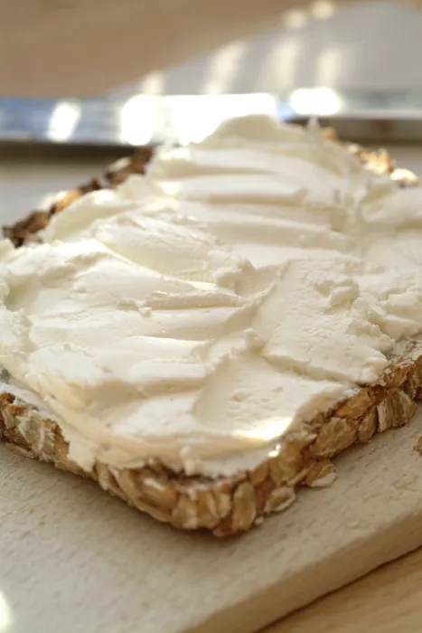Framed Print : Cream Cheese on Bread Print Framed Print : Cream Cheese on Bread Print