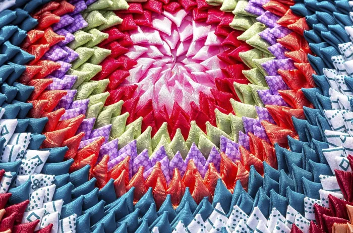 Framed Print : Handmade Multicolored Doormat Print Framed Print : Handmade Multicolored Doormat Print