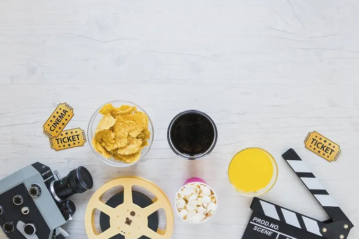 Framed Print : Creative Composition Cinema Theme Print Framed Print : Creative Composition Cinema Theme Print