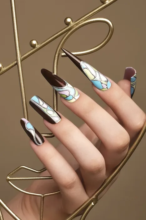 Framed Print : Creative Nail Design Print Framed Print : Creative Nail Design Print