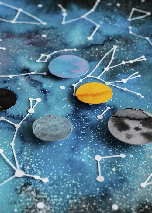 Framed Print : Creative Paper Planets Composition 3 Print Framed Print : Creative Paper Planets Composition 3 Print