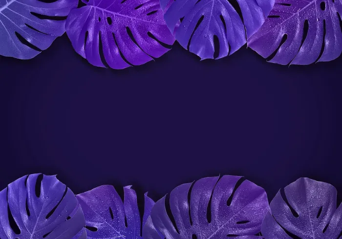 Framed Print : Vibrant Tropical Print with Gradient Leaves Framed Print : Vibrant Tropical Print with Gradient Leaves
