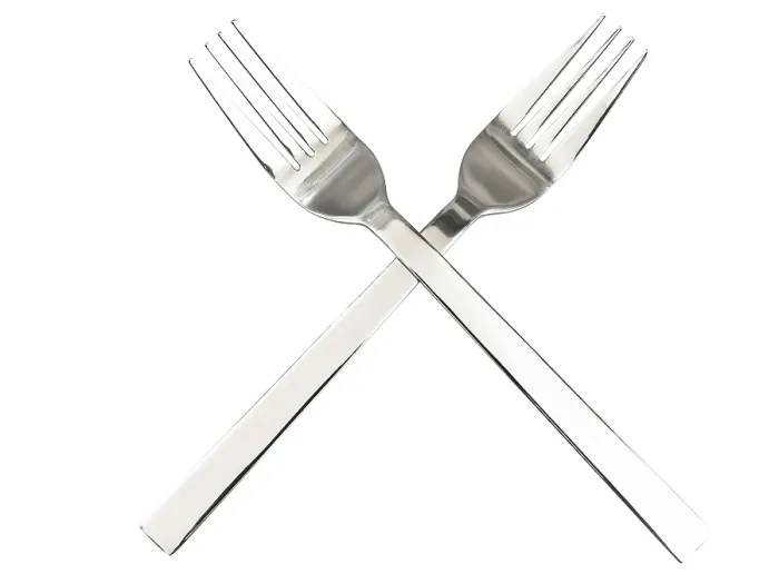 Framed Print : Crossing Silver Forks Print Framed Print : Crossing Silver Forks Print
