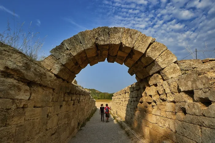 Framed Print : Ancient Olympia Vaulted Corridor Print, Greece Framed Print : Ancient Olympia Vaulted Corridor Print, Greece