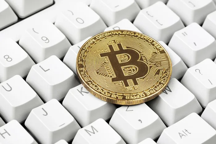Framed Print : Cryptocurrency Print on Computer Keyboard Framed Print : Cryptocurrency Print on Computer Keyboard