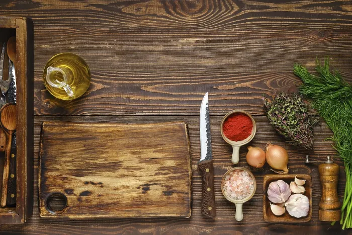 Framed Print : Culinary Concept Print: Overhead Kitchen Scene Framed Print : Culinary Concept Print: Overhead Kitchen Scene