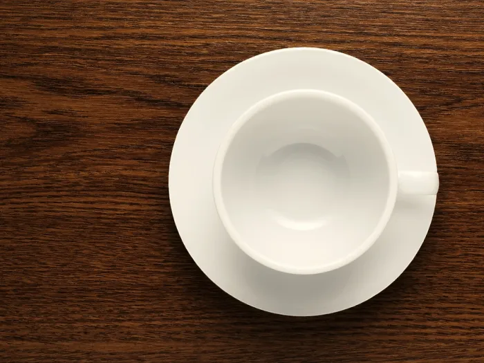 Framed Print : Empty Cup Print by imageBROKER Framed Print : Empty Cup Print by imageBROKER