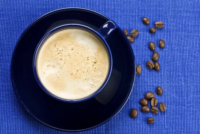 Framed Print : Blue Cup of Coffee Print Framed Print : Blue Cup of Coffee Print