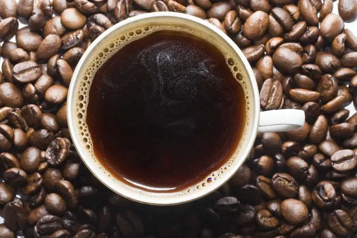 Framed Print : Coffee Print with Coffee Beans Framed Print : Coffee Print with Coffee Beans