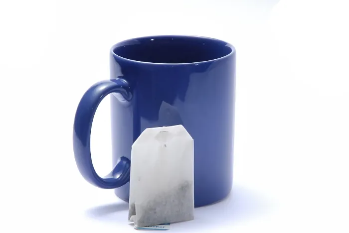 Framed Print : Cup with Teabag Print Framed Print : Cup with Teabag Print