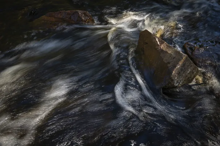 Framed Print : Dark Water Current Print, Sweden Framed Print : Dark Water Current Print, Sweden