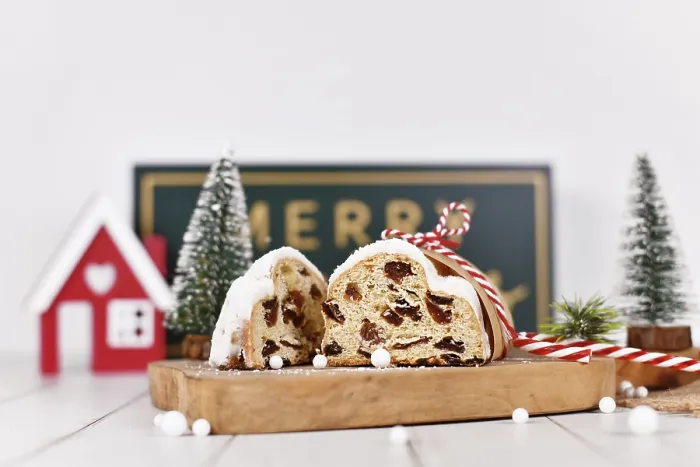 Framed Print : Cut Open German Stollen Cake Print Framed Print : Cut Open German Stollen Cake Print