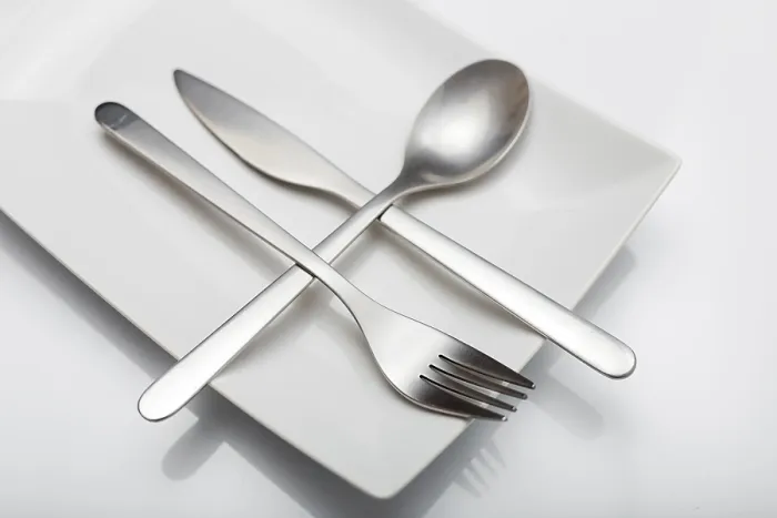 Framed Print : Minimal Designed Cutlery Print on White Background Framed Print : Minimal Designed Cutlery Print on White Background